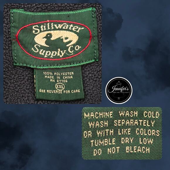 Stillwater Supply Co Cabela's Men's Navy Blue Full Zip Vest Size XXL - Picture 8 of 10